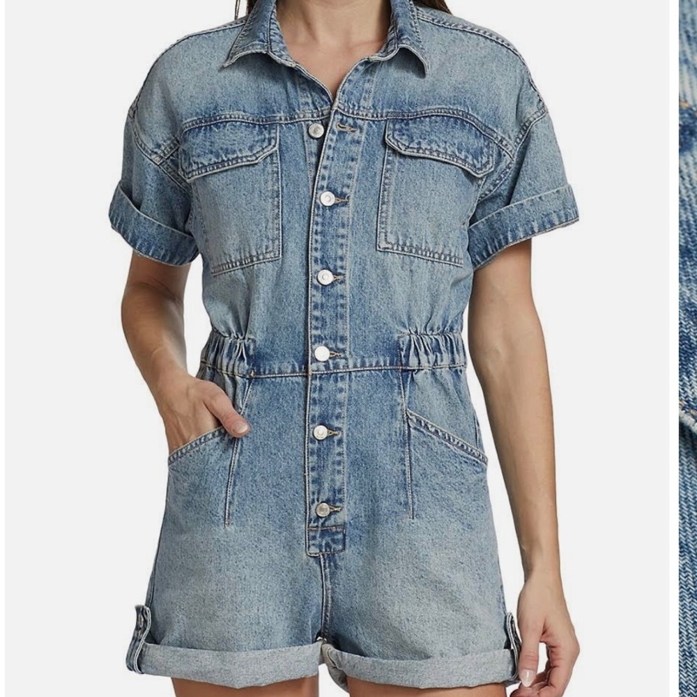 Free People Marci Cuffed Romper